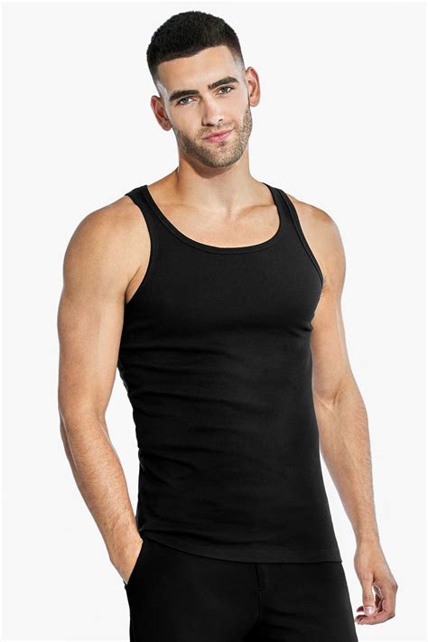 dior tank top mens|black ribbed cotton tank top.